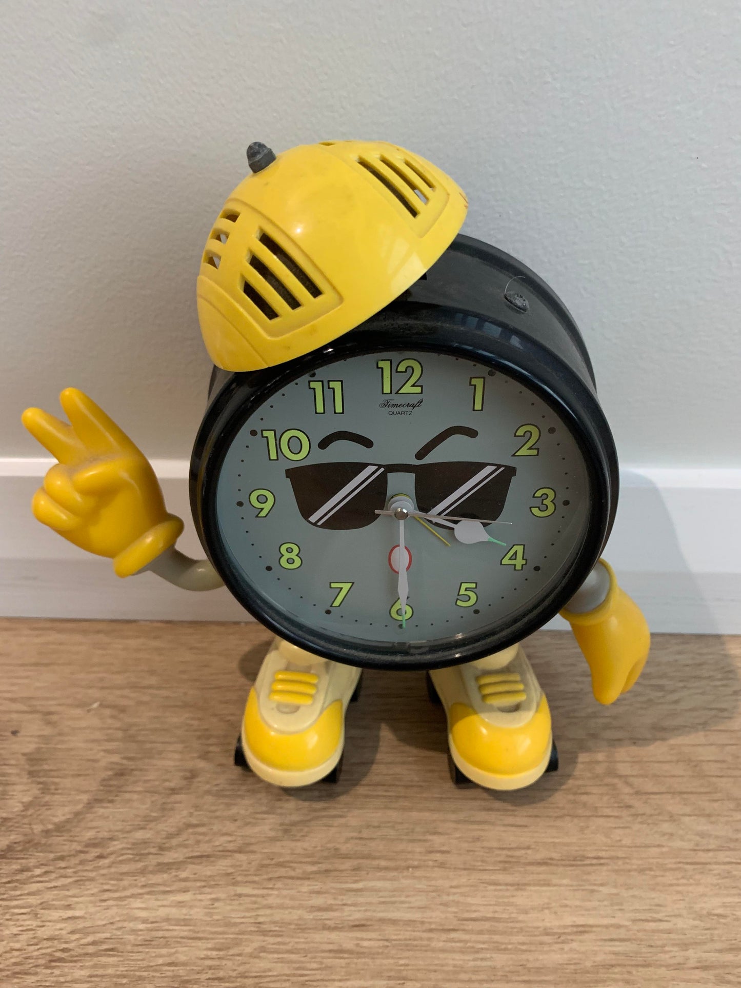 90's Timecraft Quartz Rollerblade Alarm Clock Peace Sign