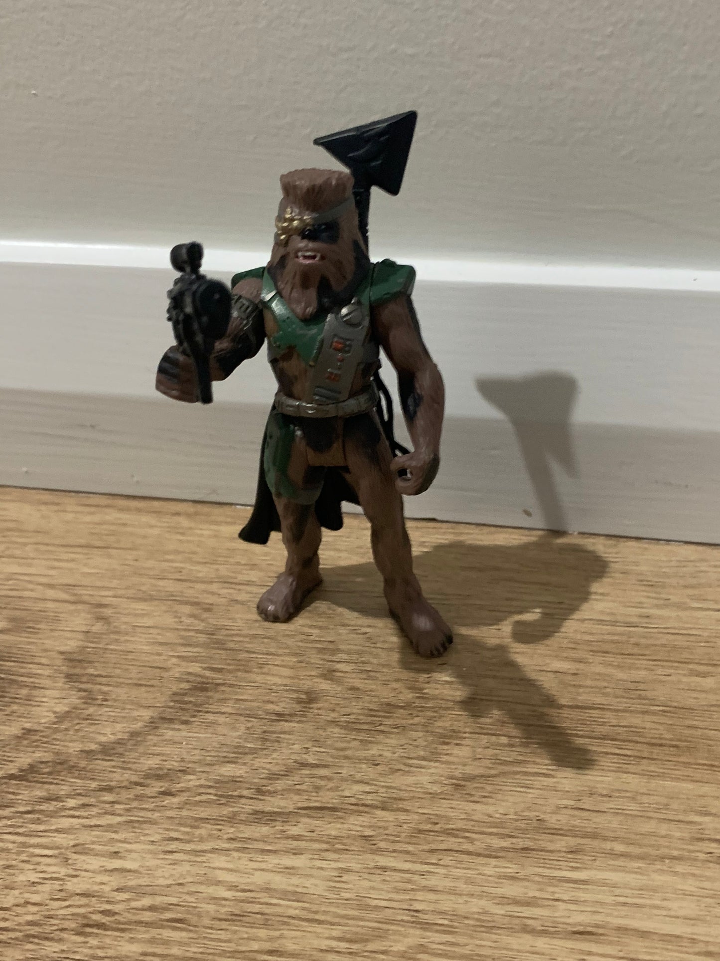 Original 1990s Star Wars Chewbacca Bounty Hunter Disguise Hasbro Figurine