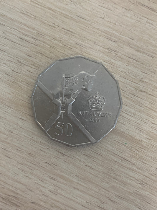 2000 50 Cents Royal Visit Coin