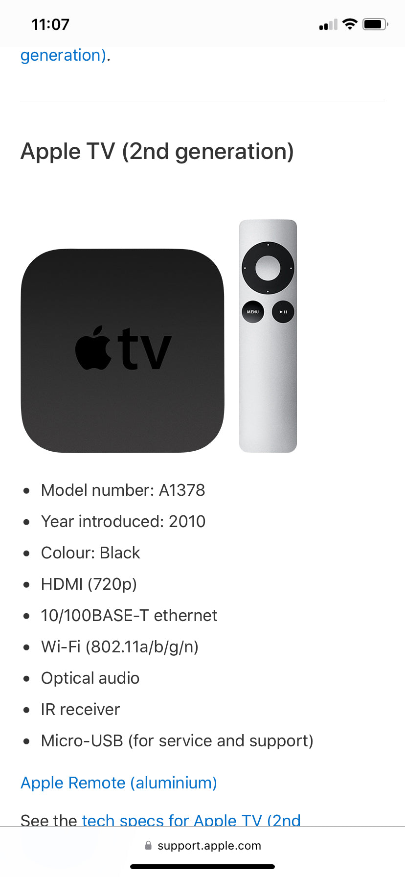 Original Apple TV 2nd Gen